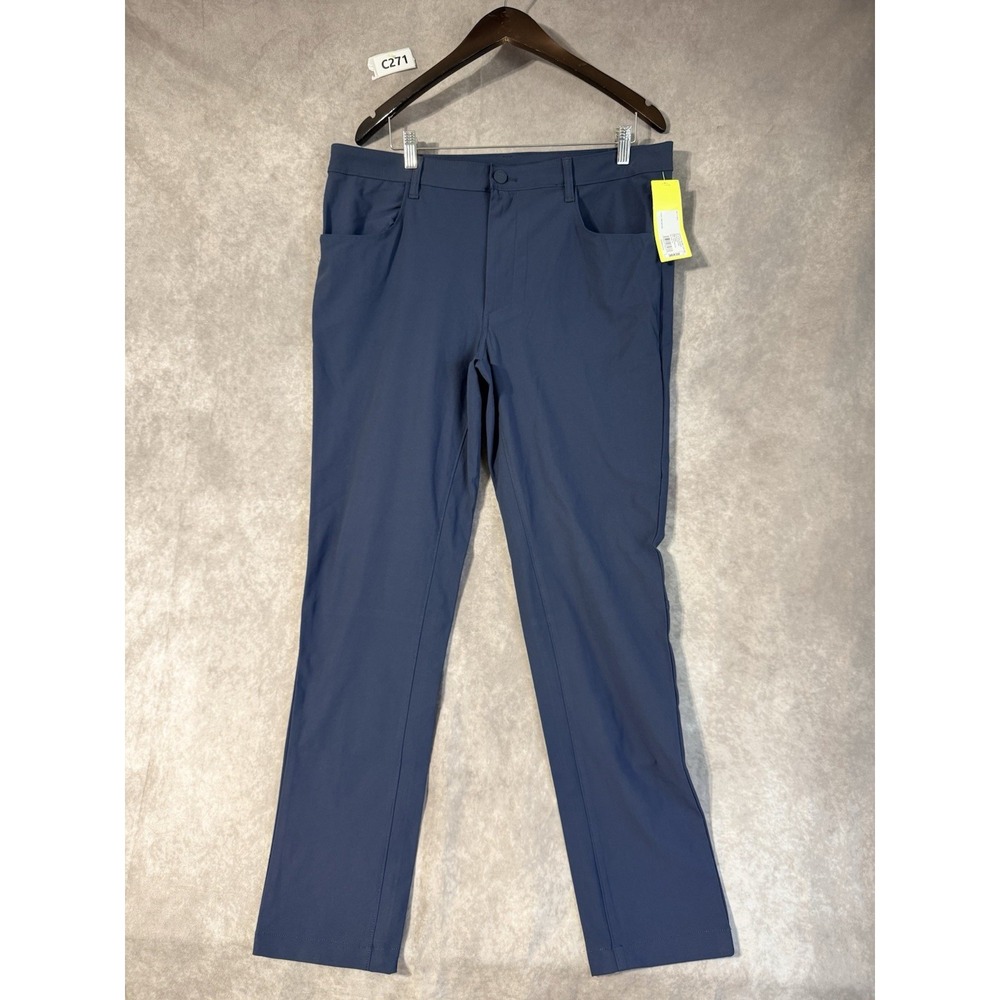 All In One Pants Men's 360 Lifestyle Slim Fit Five Pocket Navy Size 38X 32 NWT